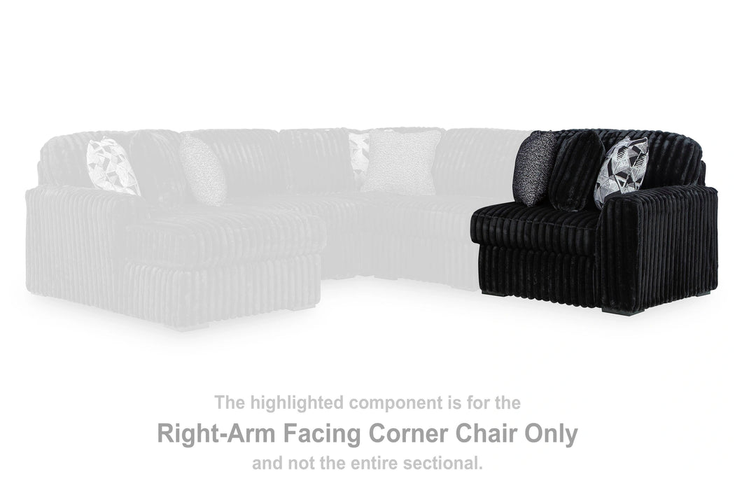 Midnight-Madness Sectional with Chaise