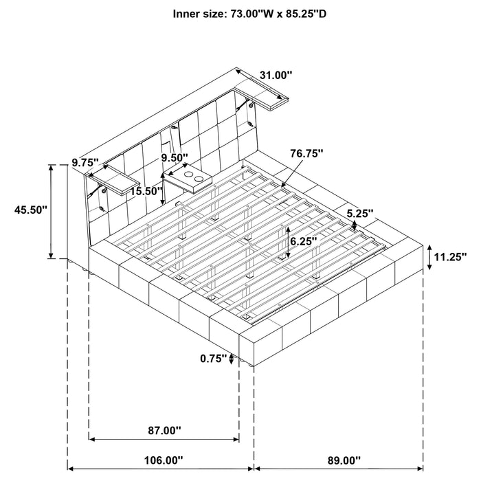 Dreux Panel Platform Bed