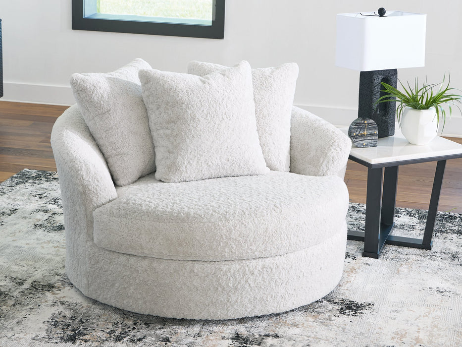 Cuddle Plush Oversized Swivel Accent Chair