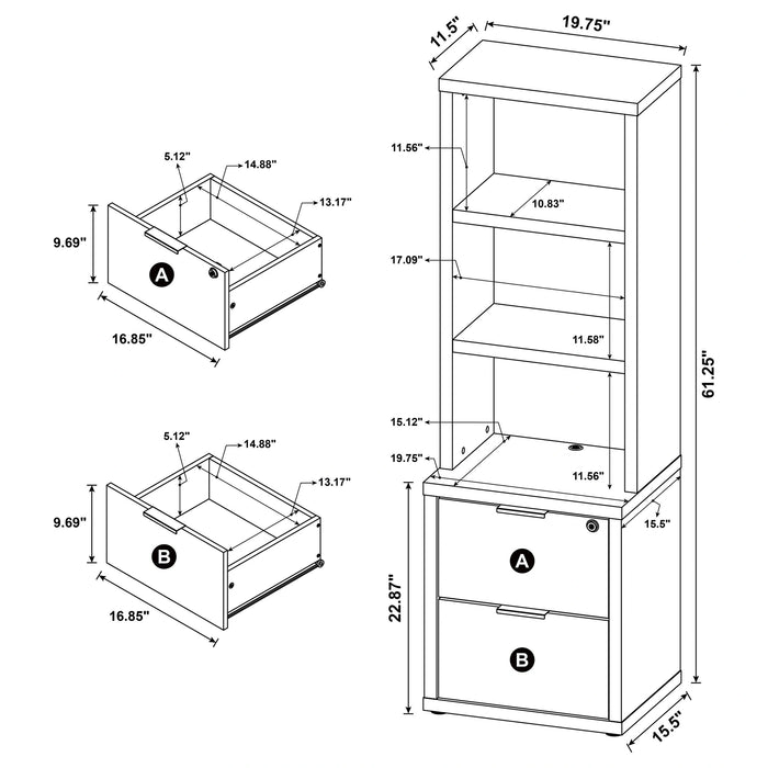 Westpark Bookcase Set