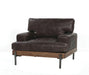 Silchester Oak & Distress Chocolate Top Grain Leather Chair image