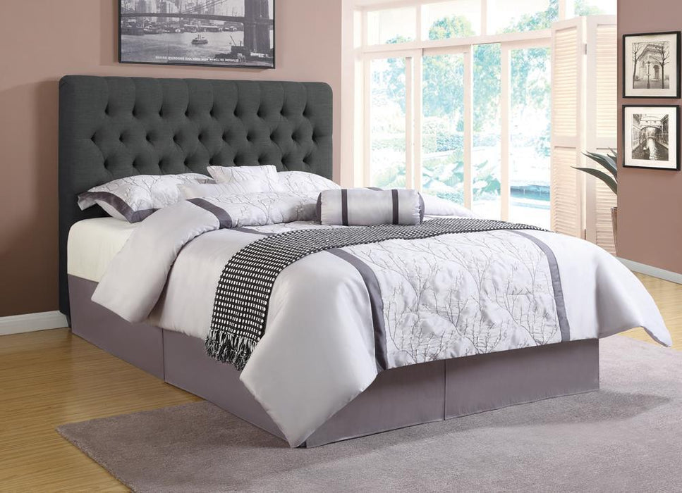 Chloe Charcoal Upholstered Queen Bed