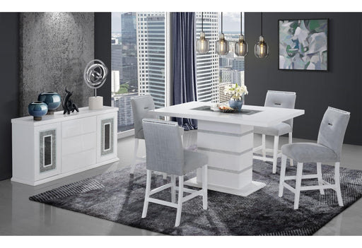 MONACO WHITE RECTANGULAR BAR TABLE image