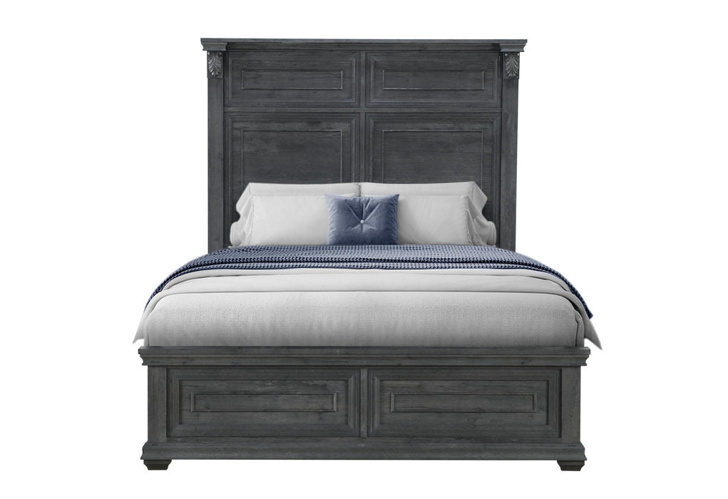 TATUM GREY QUEEN BED WITHOUT STORAGE