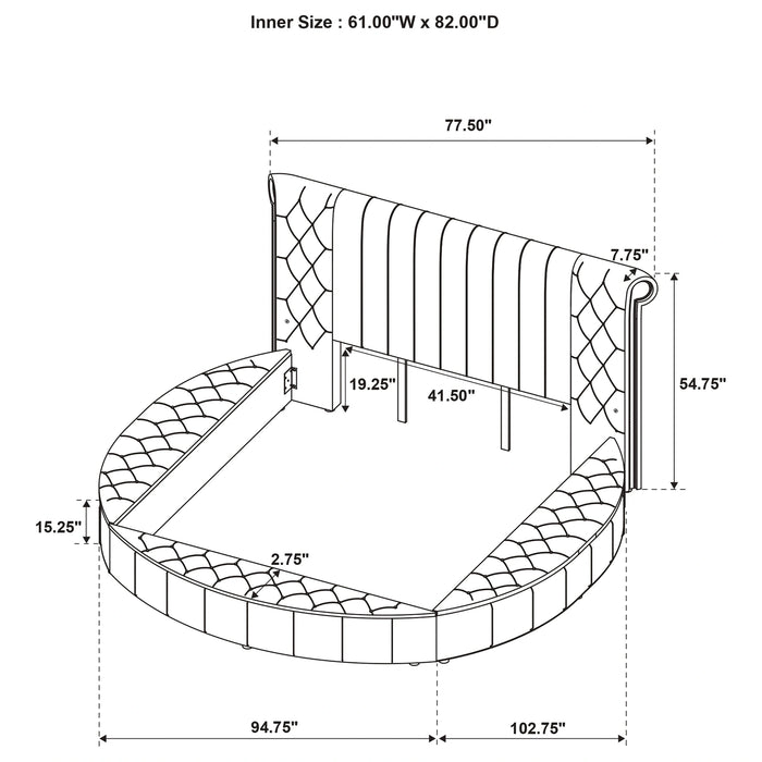 Sonya Panel Floor Storage Bed
