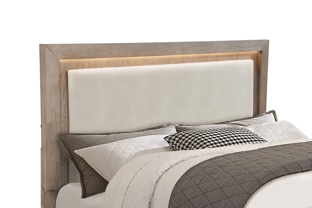 Kenora Panel Platform Storage Bed with LED Lighting